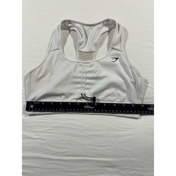 Gymshark Pulse Sports Bra Women's Medium White  Gym Workout - Picture 3 of 3